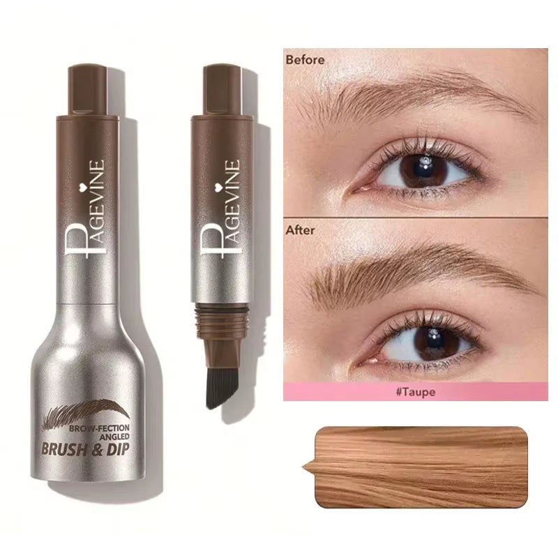 3D Dye Eyebrow Pencil – Waterproof, Smudge-Proof Brow Enhancer with Large Brush for Natural, Long-Lasting Black and Brown Brows