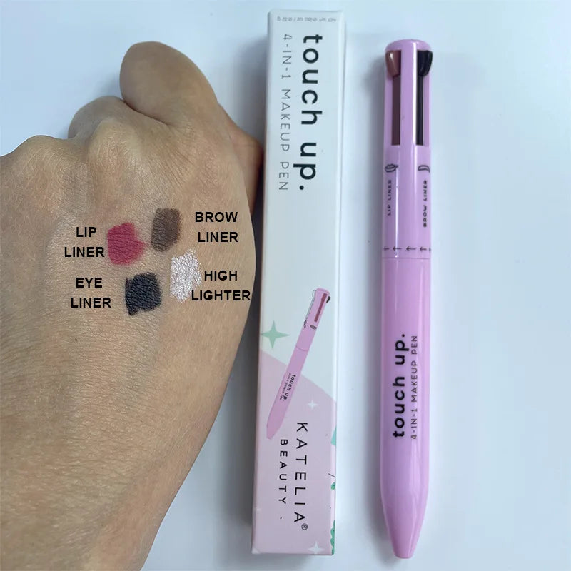 GlamDefine™ 4-in-1 Precision Makeup Pen – Eyeliner, Eyebrow, Contour & Lip Liner in One Long-Lasting Waterproof Tool