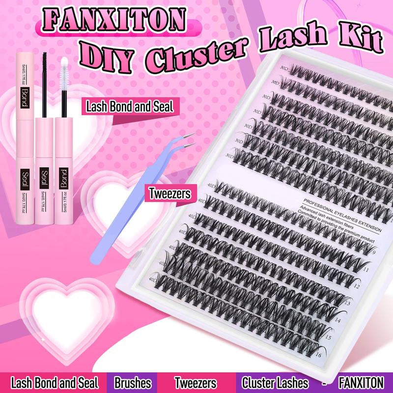 9-16mm DIY Lash Extension Kit: 280pcs Lash Clusters [Bond & Seal, Tweezers]